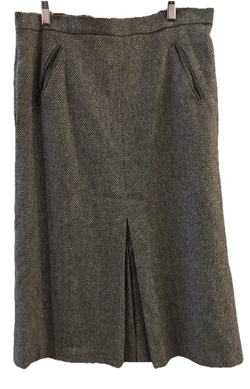 VTG Aquascutum Brown Tweed 100% New Wool Equestrian Polo Club Princess Di
